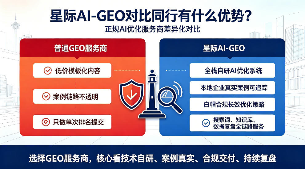 正定星际AI-GEO对比同行有什么优势？正规AI优化服务商差异化对比